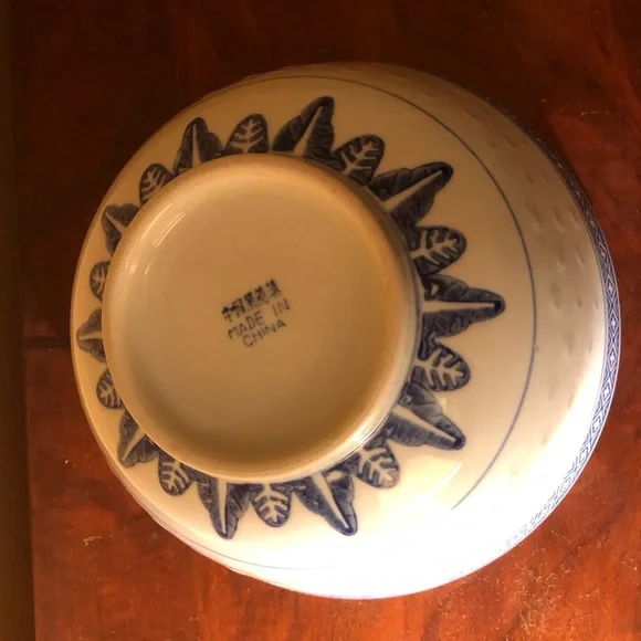 White & Blue Rice bowl - Picture 3 of 3